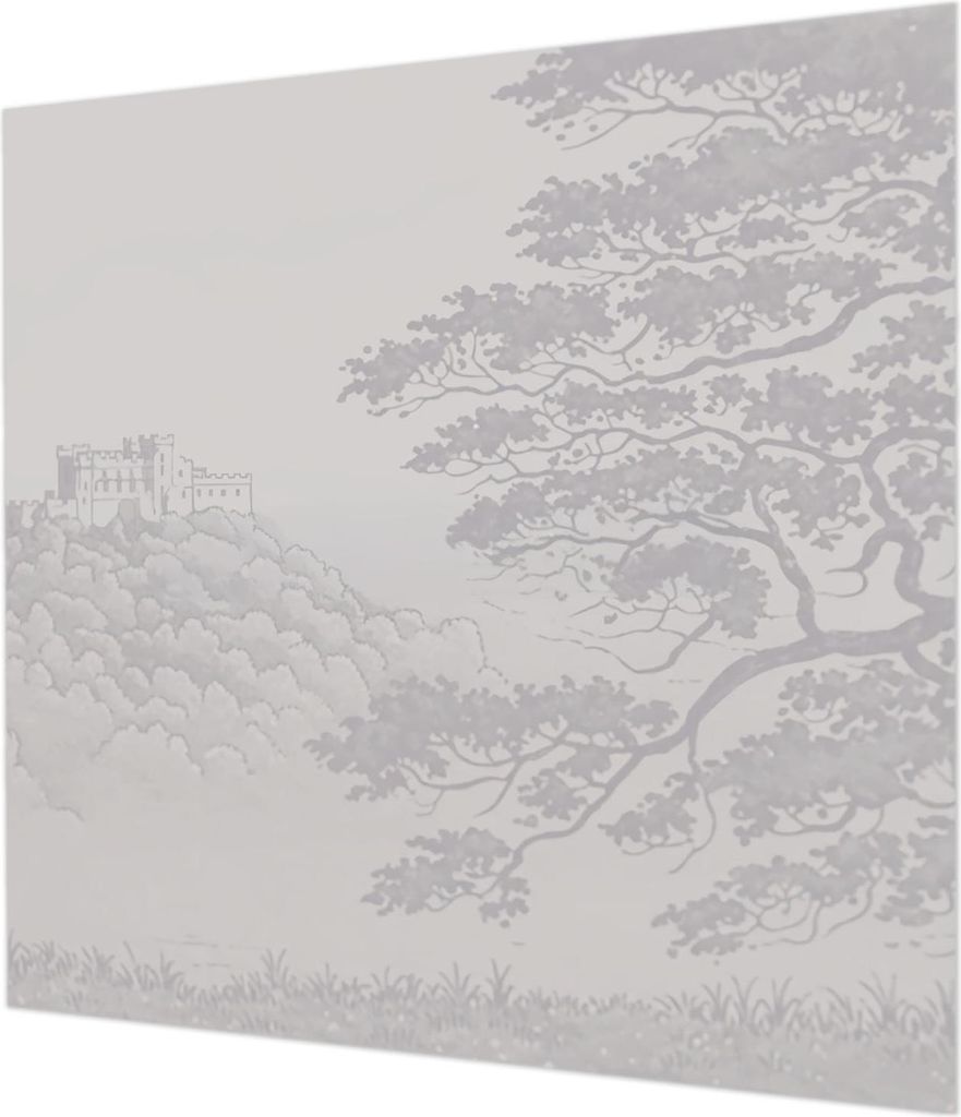 Wandtapete - Dekorative Tapete für Wohnzimmer - Tapetenfolie für Wanddekoration - 250x250 cm - Burglandschaft