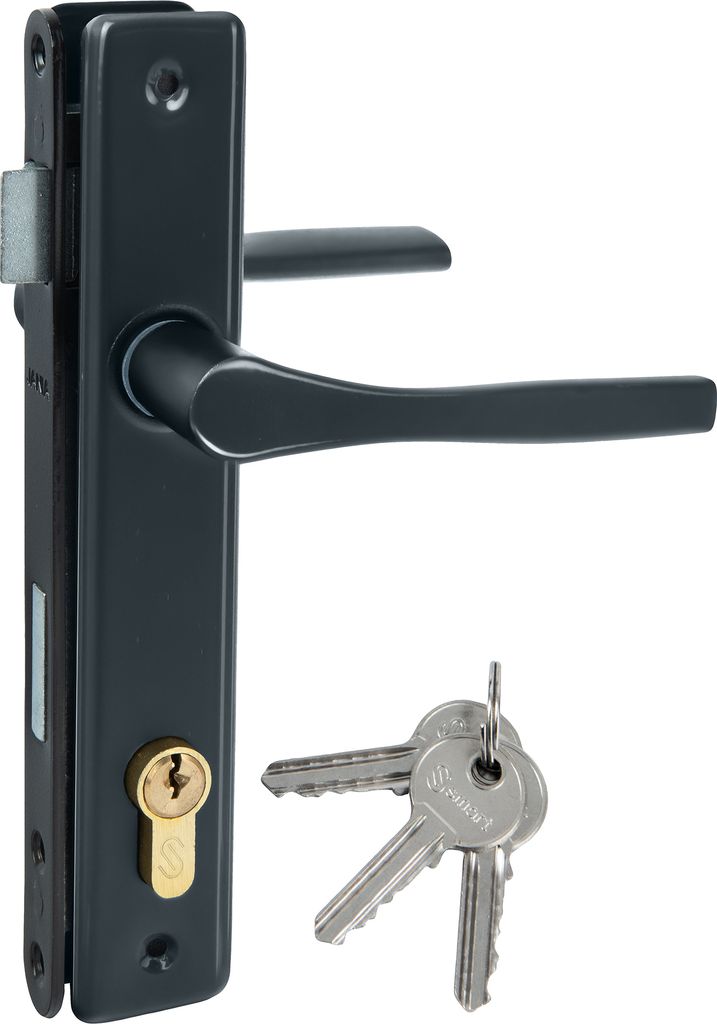 Adgo Tor-Türgriffset Graphit mit Schloss 90/22 Produktbild 