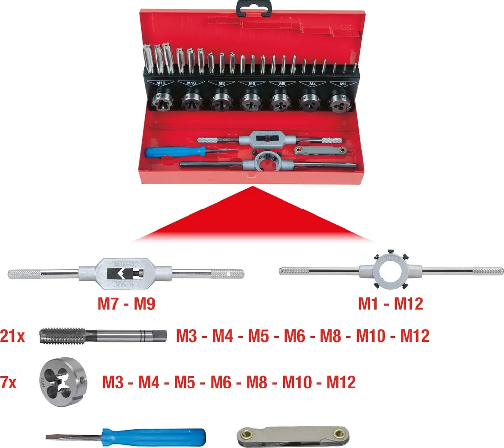 Coffret de taraudage professionnel KS Tools 331.0632 de 32 outils complets - 3