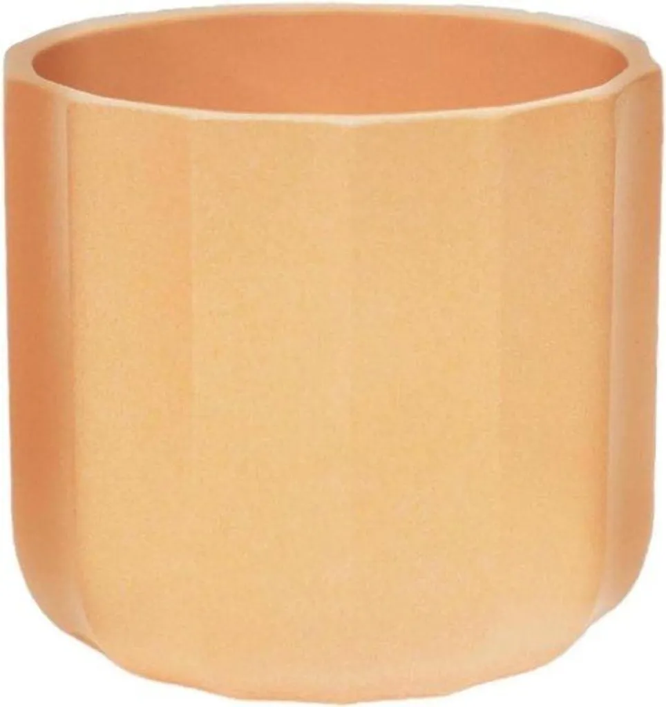 Cache-pot design en céramique couleur abricot 7 cm pour vos succulentes