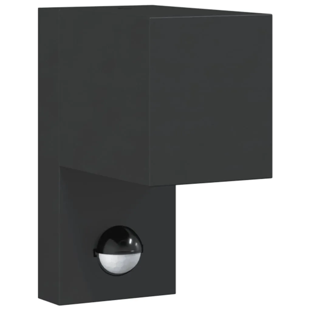 Luminaire Extérieur Détecteur de Mouvement Fonte Aluminium Noir vidaXL
