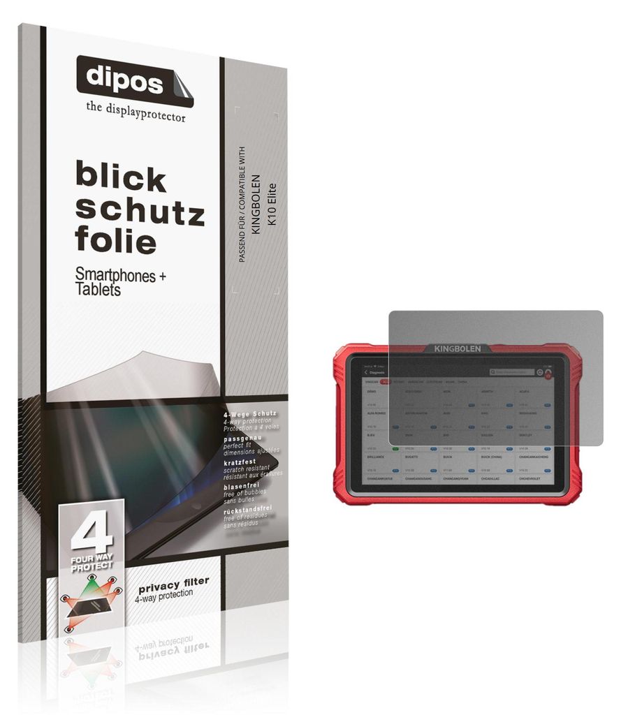 Blickschutzfolie für KINGBOLEN K10 Elite matt Schutzfolie Folie Display Schutz dipos