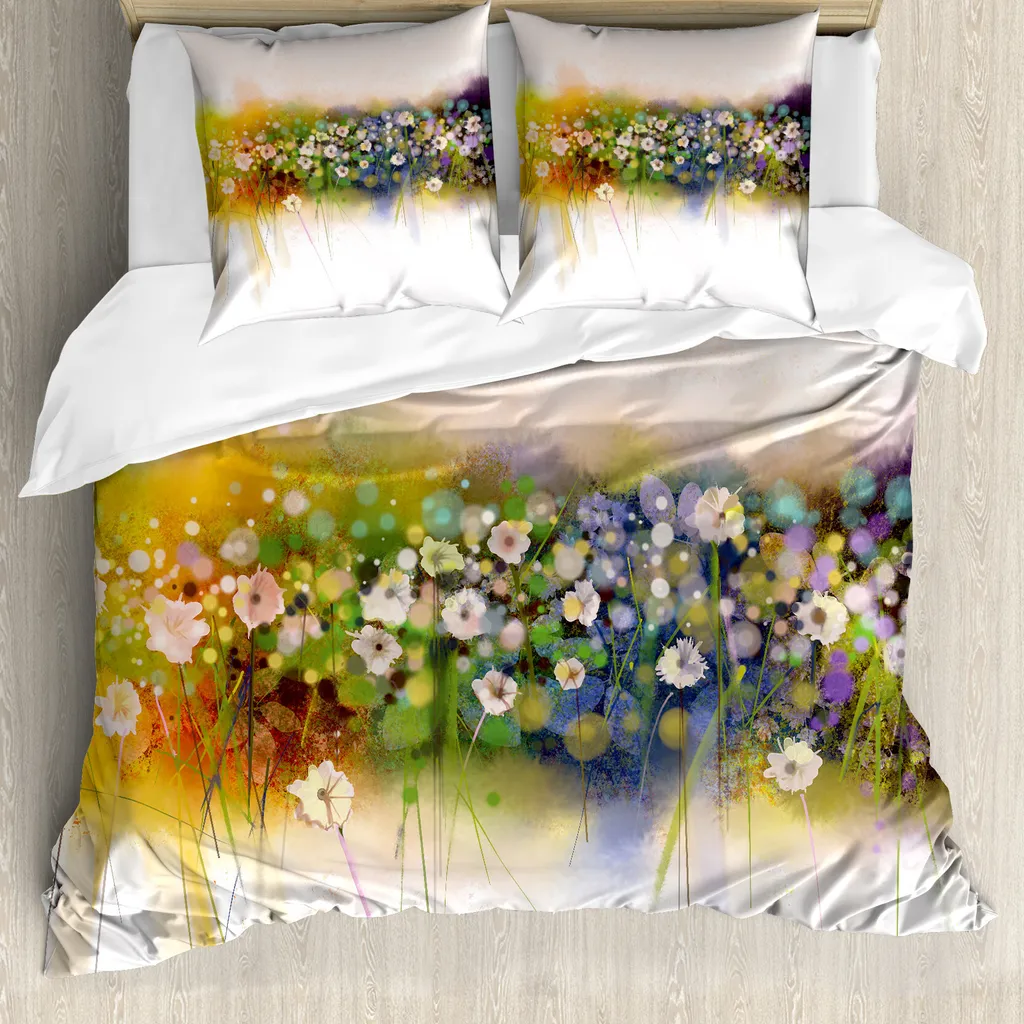 Set Letto ABAKUHAUS 155x220: Copripiumino Design Bouquet Romantico