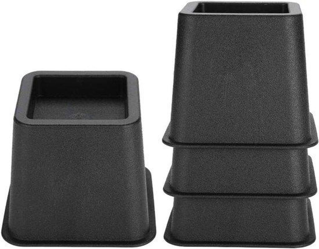Verstelbare 3-inch zwarte hoogwerkers voor bed, bank of tafel