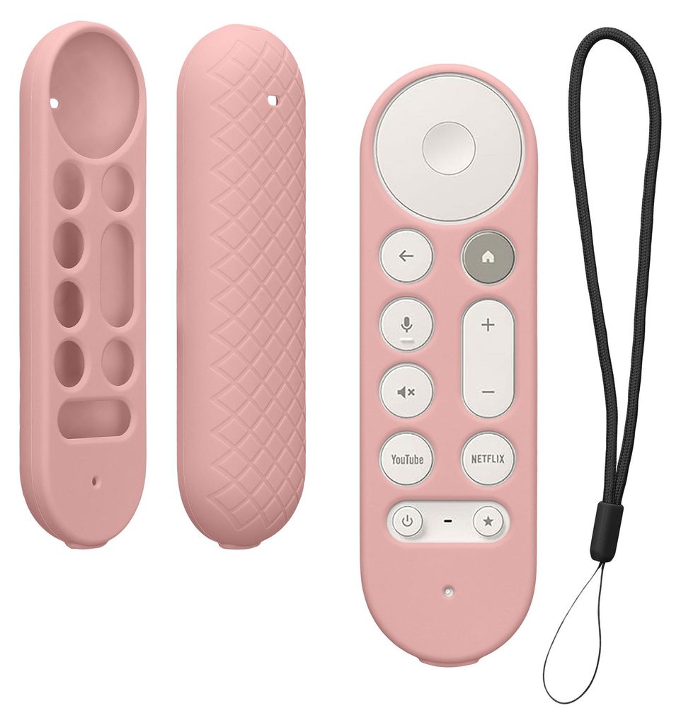 kwmobile Hülle Fernbedienung kompatibel mit Google TV Streamer 4K Hülle - Silikon Case für TV Zubehör in Altrosa
