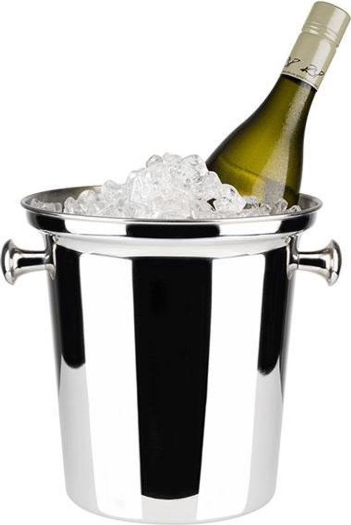 APS 36028 Weinkühler/Sektkühler, Edelstahl, 4 Liter, Ø oben 21,5 cm, Ø unten 16 cm, Höhe 22 cm