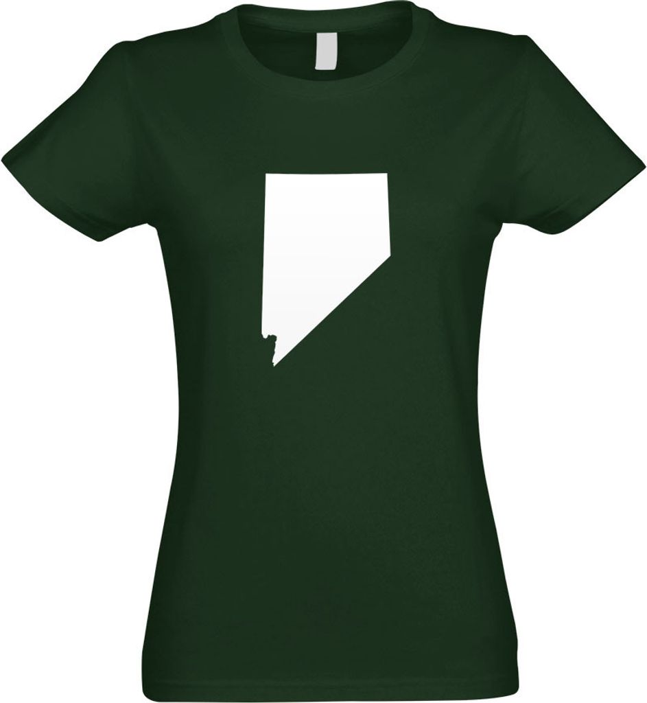 Kiwistar - T-Shirt tailliert - Damen - flaschengrün - USA - Bundesstaat - Nevada - mit Motiv Bedruckt - Funshirt Design - Sport - Freizeit - Damen...