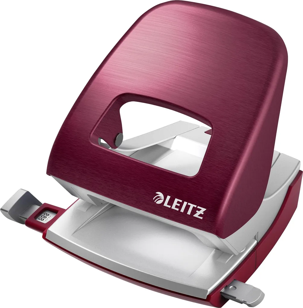 Leitz 5006 NeXXt Style Perforatore Design Rosso Granato Spazzolato