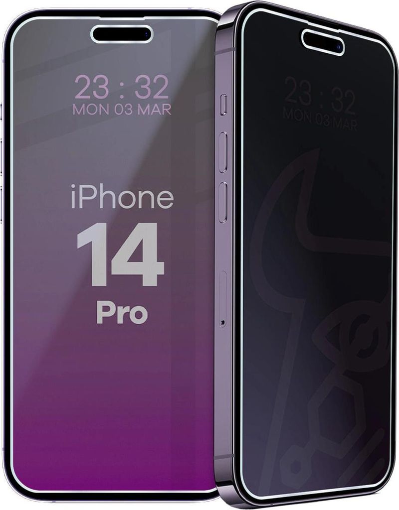 Hybridglas mit Privatschutzfilter für iPhone 14 Pro, Bizon Produktbild 