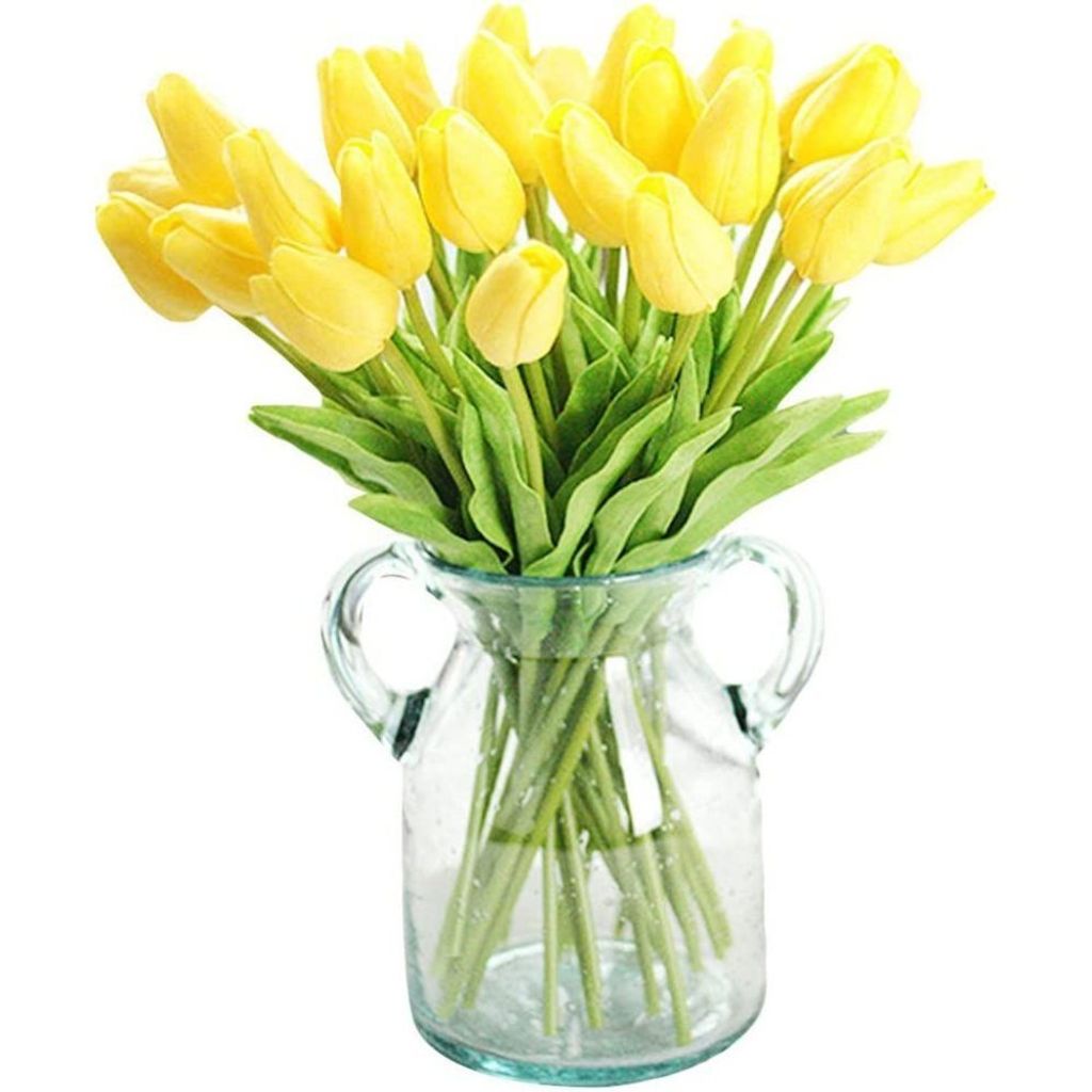 Gefälschte Blume Tulpe,Real Touch,Gelb Produktbild 