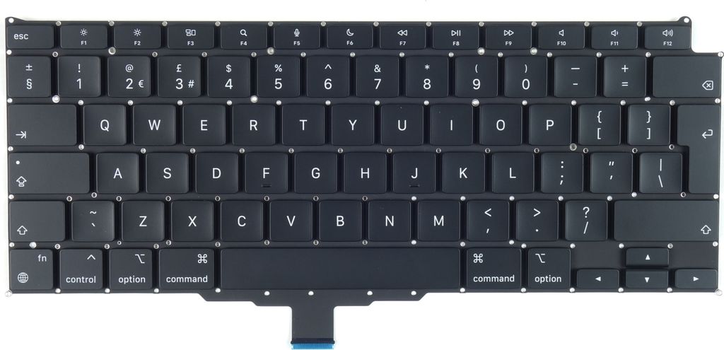 Tradebit - Tastatur für Apple MacBook | Englisch UK QWERTY INT | Volle Kompatibilität | Hochwertige Materialien | Modelle: A2337 M1 2020