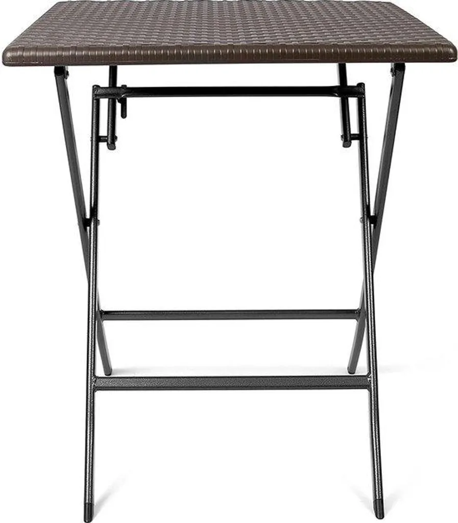Petite table de jardin en bois exotique, mobilier terrasse et balcon