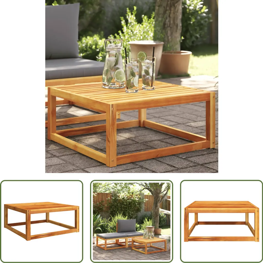 Tavolo Giardino 65x65x29 cm Acacia Massiccia - The Living Store