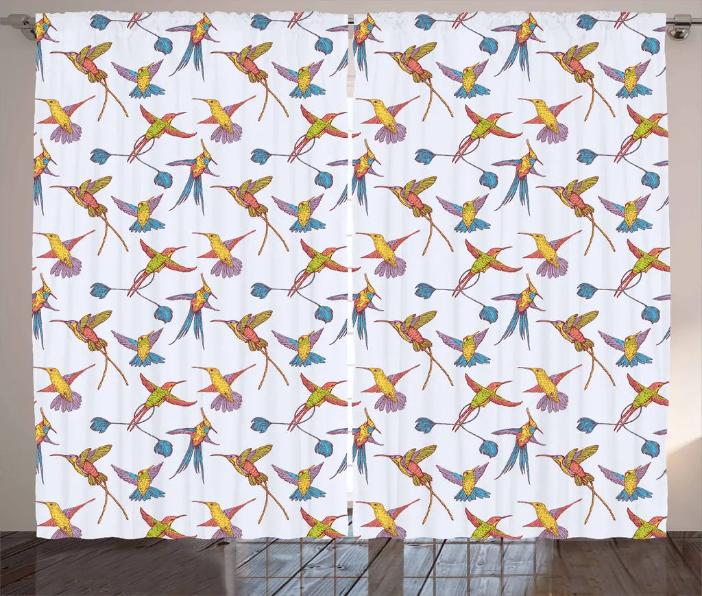 Tenda Boho-Chic ABAKUHAUS Uccelli Tropicali 280x175 - Arredo Nature