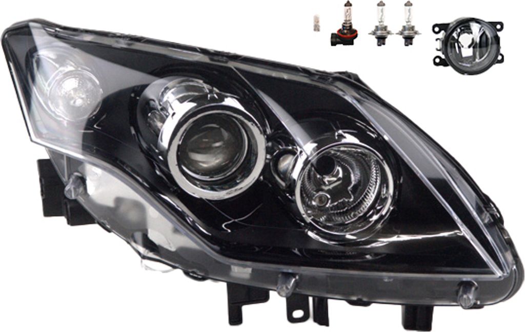 Johns, Scheinwerfer Halogen passend für Renault Laguna BT KT 07-10 H7 H7 R +Nebel+Leuc. 260100072R 8200074008 6202E1 00006202E1 6710027 0000620639...