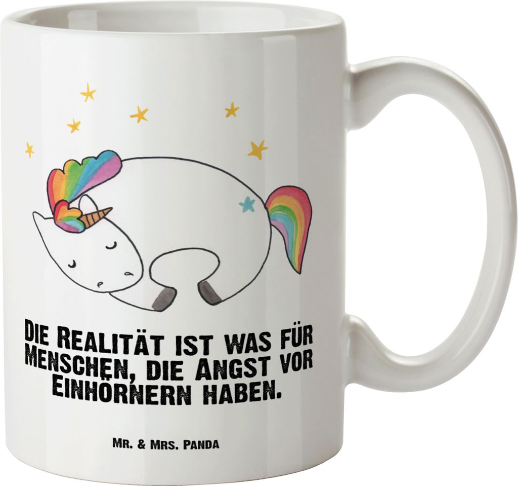 Mr. & Mrs. Panda Riesenkaffeetasse Einhorn Nacht - Weiß - Produktbild 