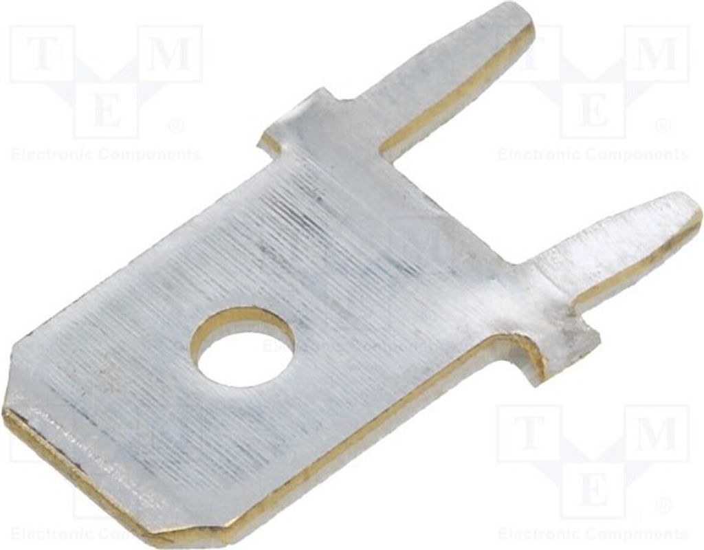 10x Verbinder: flach 6,3mm männlich THT 0,8mm L. ges: 13,5mm 67-3015-31 -Lötanschl