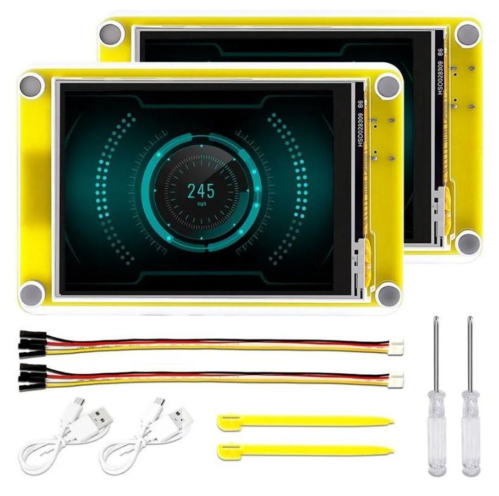 Elecrow ESP32 Crypto Solo Miner, BTC Lottery, 2,8 Touchscreen, 1000KH/s, 240MHz, 2 Stück