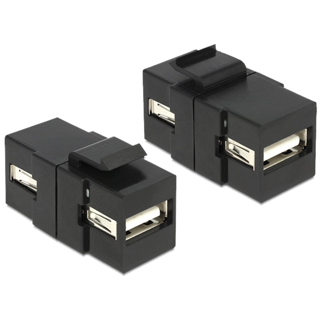 DELOCK Keystone USB A Buchse schwarz
