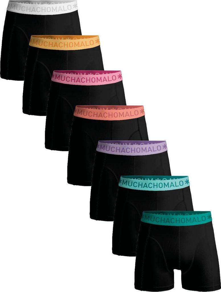 Muchachomalo Herren Boxershorts – 7er Pack – Baumwolle Stretch – Bequeme Unterwäsche – Größe 6XL - U-SOLID1010-1178