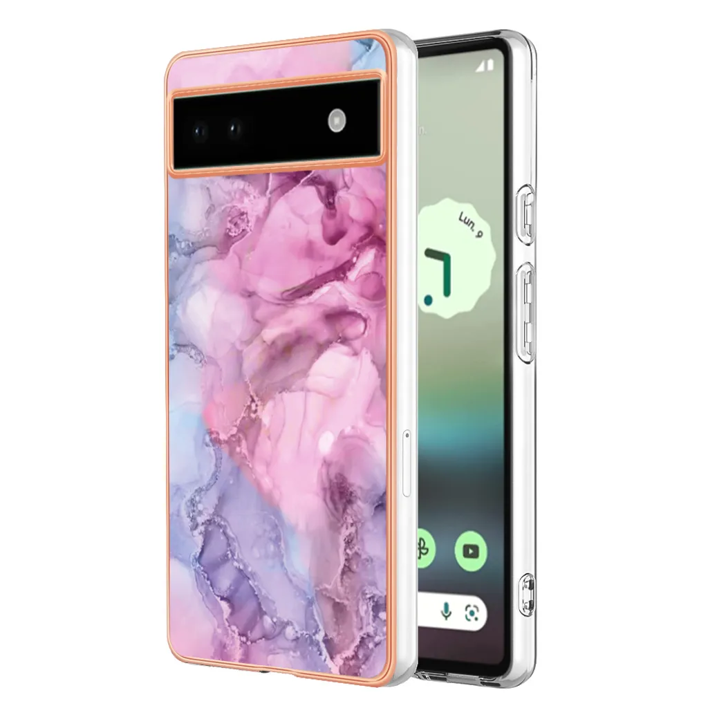Custodia Google Pixel 6A Rosa: Silicone TPU Antiurto con Fantasia Chic