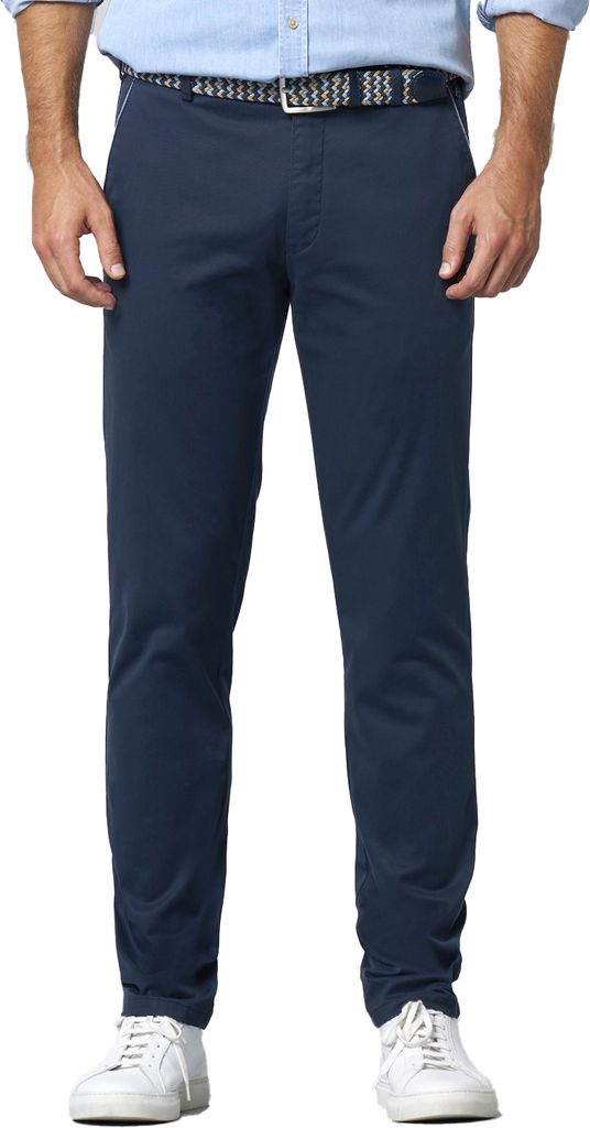 Meyer New York Baumwollhose dunkelblau