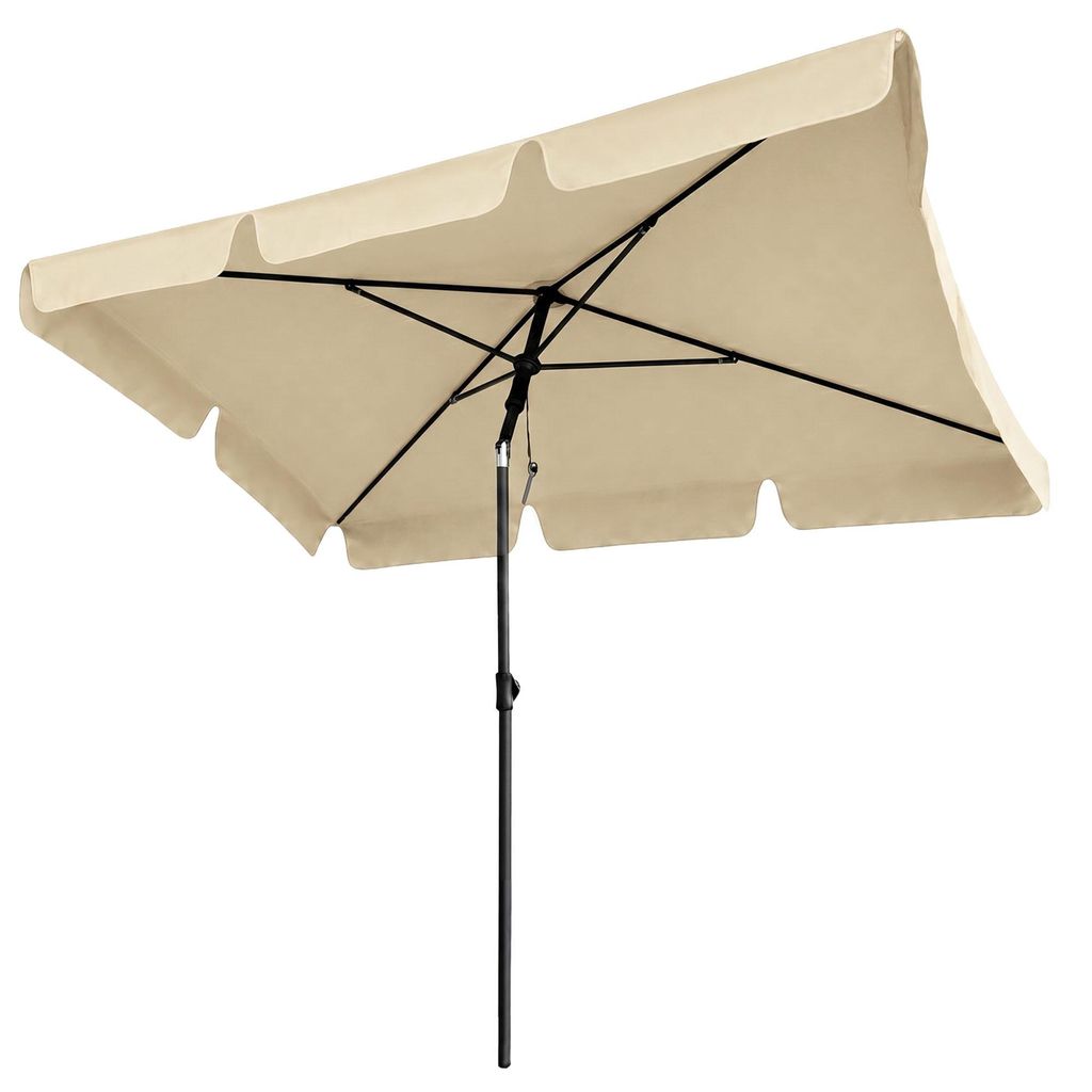 Strandsonnenschirm FLOKS mit UV-Schutz beige Gewicht 2,8 kg L200xB123xH235 cm