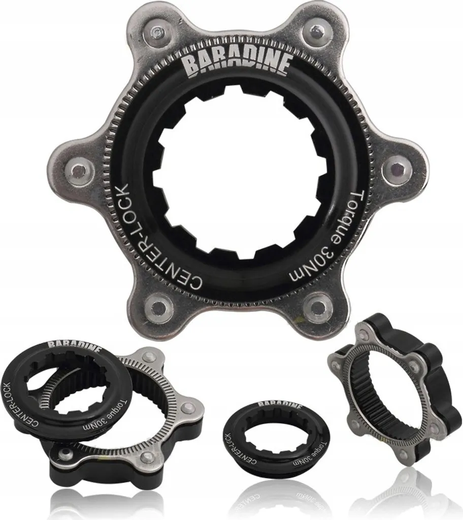 Baradine BC02 Adaptateur de Disque Centerlock Noir pour Moyeu Standard