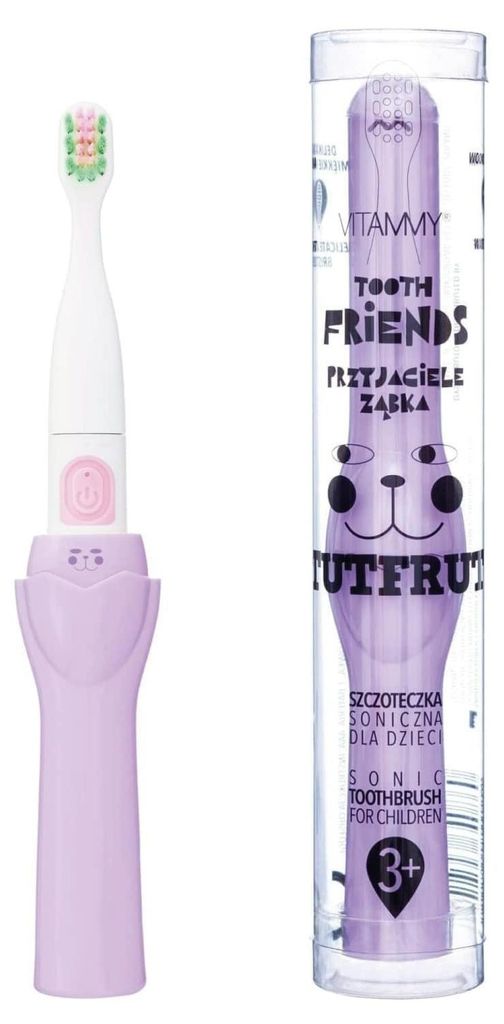 VITAMMY TOOTH FRIENDS Schallzahnbürste für Kinder, lila-TUTFRUT, ab 3 Jahren