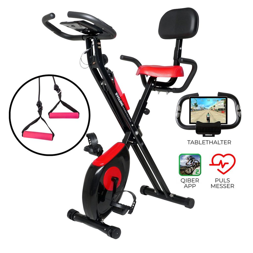 Heimtrainer Faltbar Cardio-Heimtrainer Fahrrad klappbar Verstellbarer Bike LCD 