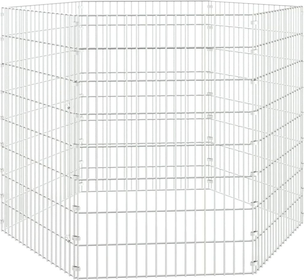 vidaXL Freilaufgehege 6-teilig 54x80 cm Verzinktes Eisen Produktbild 