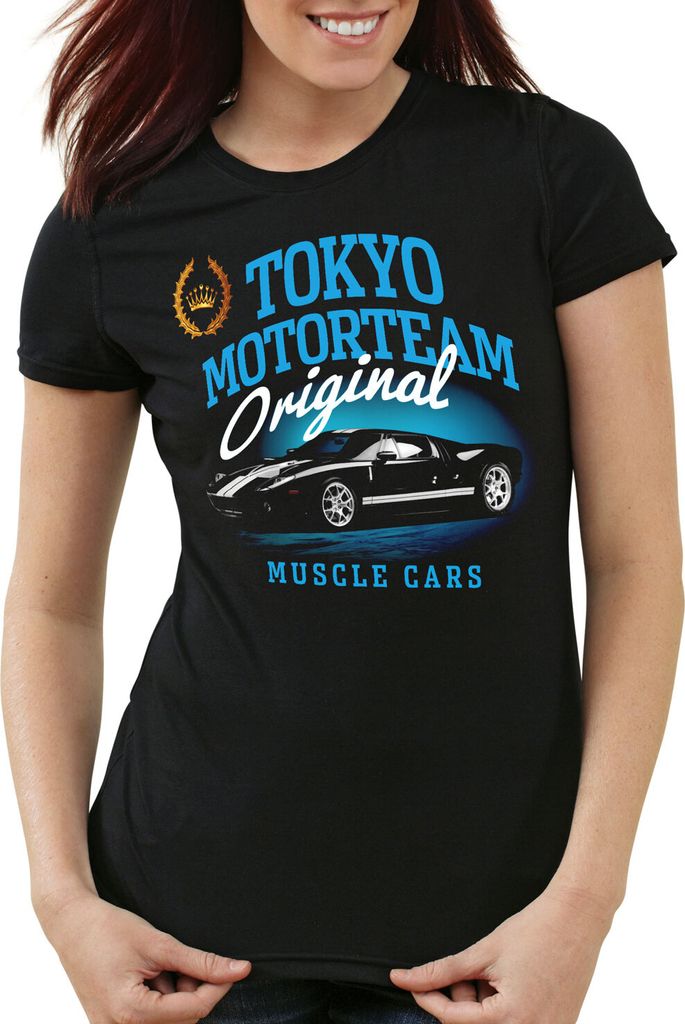 style3 Tokyo Motor Damen T-Shirt muscle car gt usa mustang, Größe:2XL