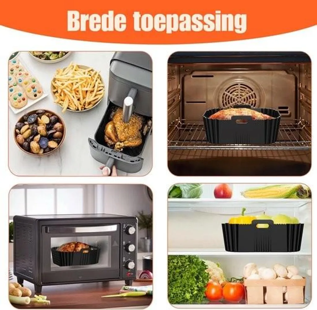 Fini les graisses brûlées : Insert silicone 9,5L pour Airfryer - Pack de 2 - 4