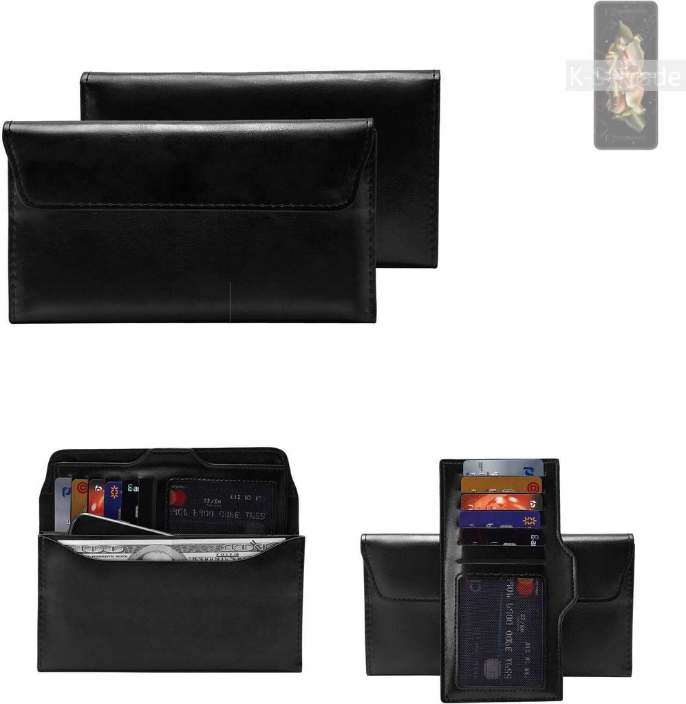 K-S-Trade Handy Hülle kompatibel mit Samsung W23 Flip Schutz Hülle Tasche Schutz Case Handytasche Kunstleder schwarz, 1x