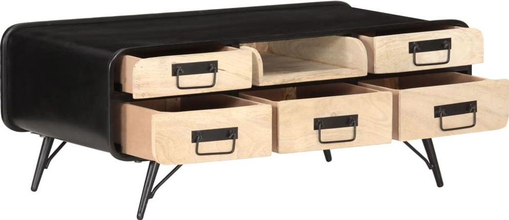 vidaXL Couchtisch 100×50×40 cm Mango Massivholz