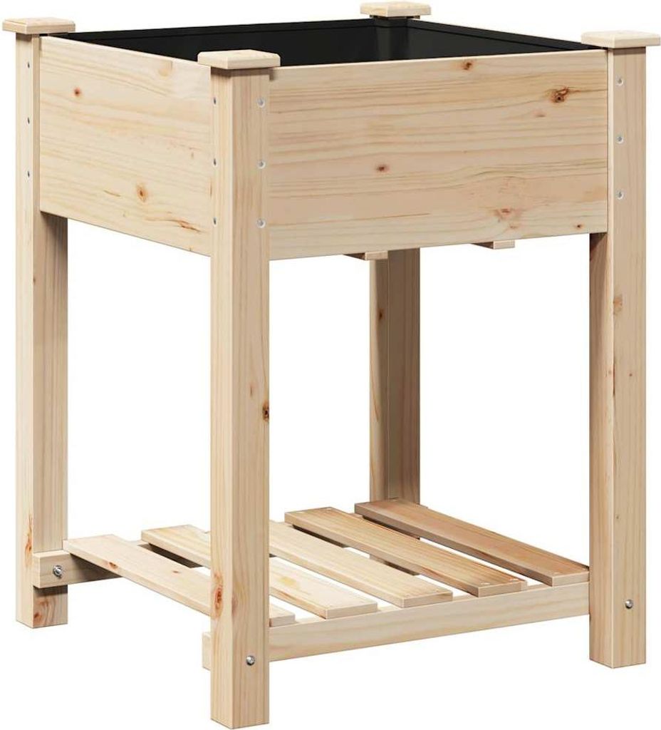 vidaXL Garten-Pflanzgefäß mit Regal Beige 60,5 x 60 x 76,5 cm