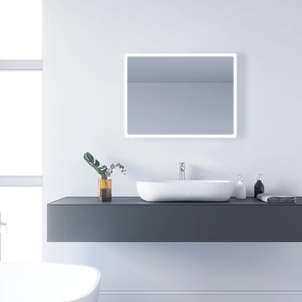 SONNI Specchio Illuminato LED 80x60 - Luce Perfetta per il Make-up - 3