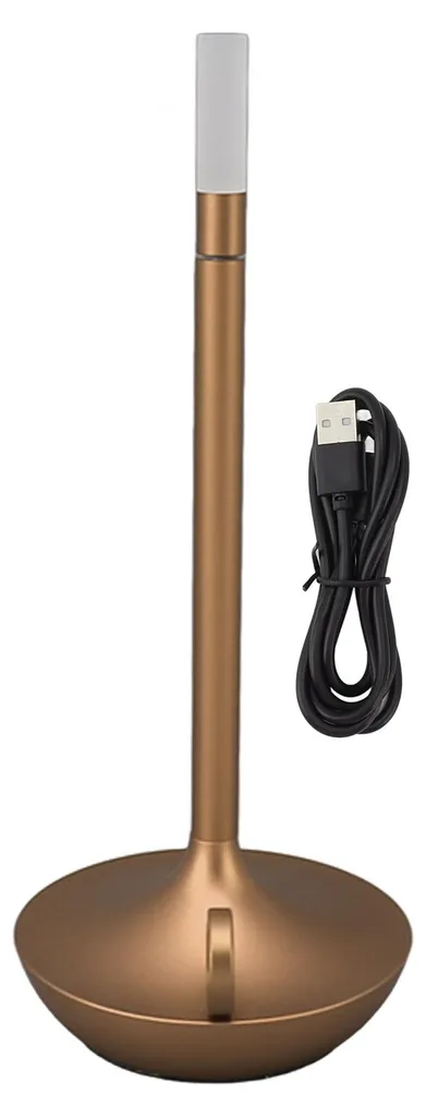 Lampe tactile sans fil 3 niveaux de luminosité - LED Dorée Réglable