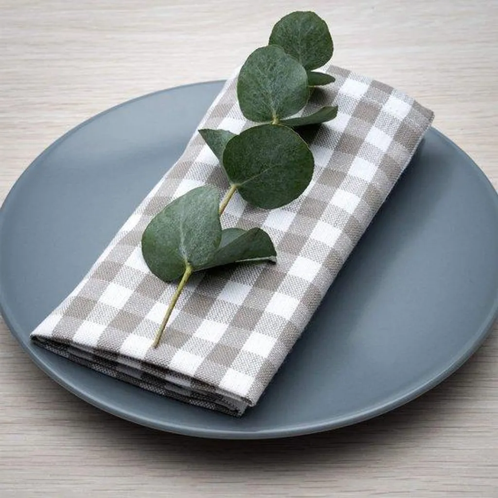 Serviettes de table pour réception scandinave - Coton et lin doux