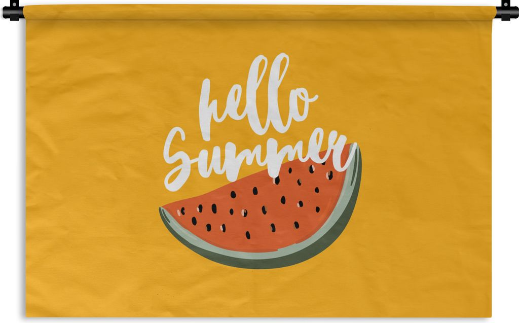 MuchoWow Wandteppich Wandbehang Sommer - Wassermelone - Orange 120x80 cm Tapisserie Dekoration Wandtuch - Wanddekorationen - Wandtücher