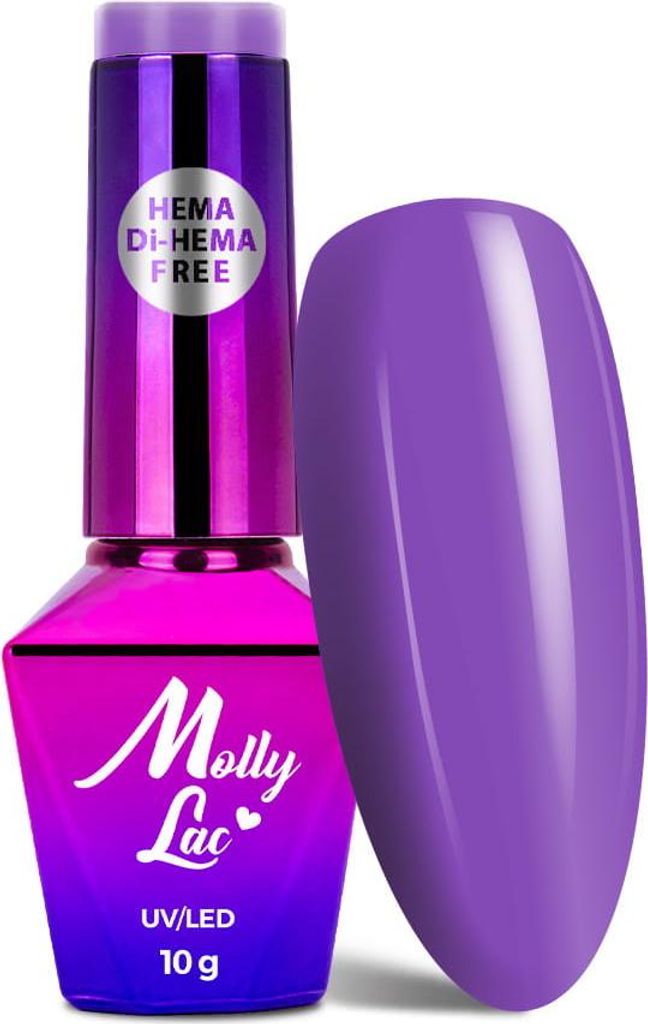 MollyLac Power Flower Purple Lavender Hybrid-Nagellack, HEMA/Di-HEMA-frei, 10 g, Nr. 726