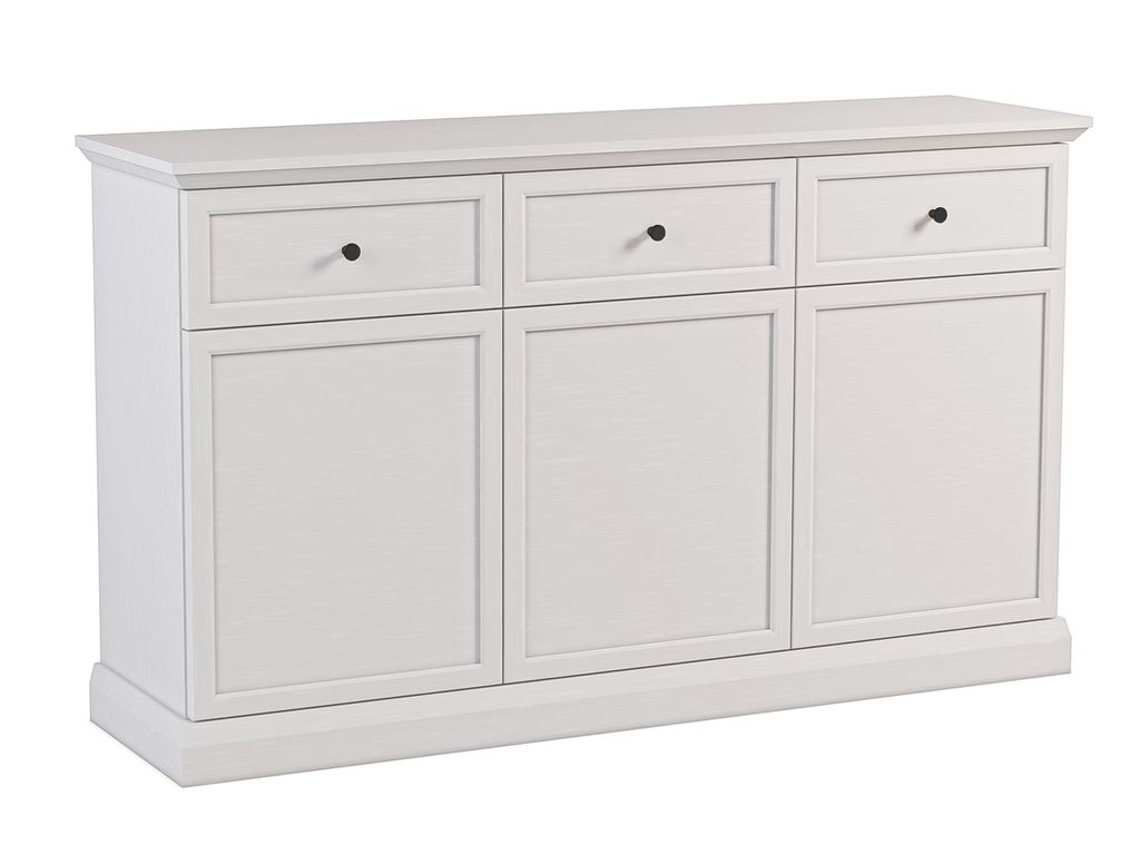 AX LIVING Kommode mit Schubladen Levantos K3T3S – 149 cm, Weiß Opal