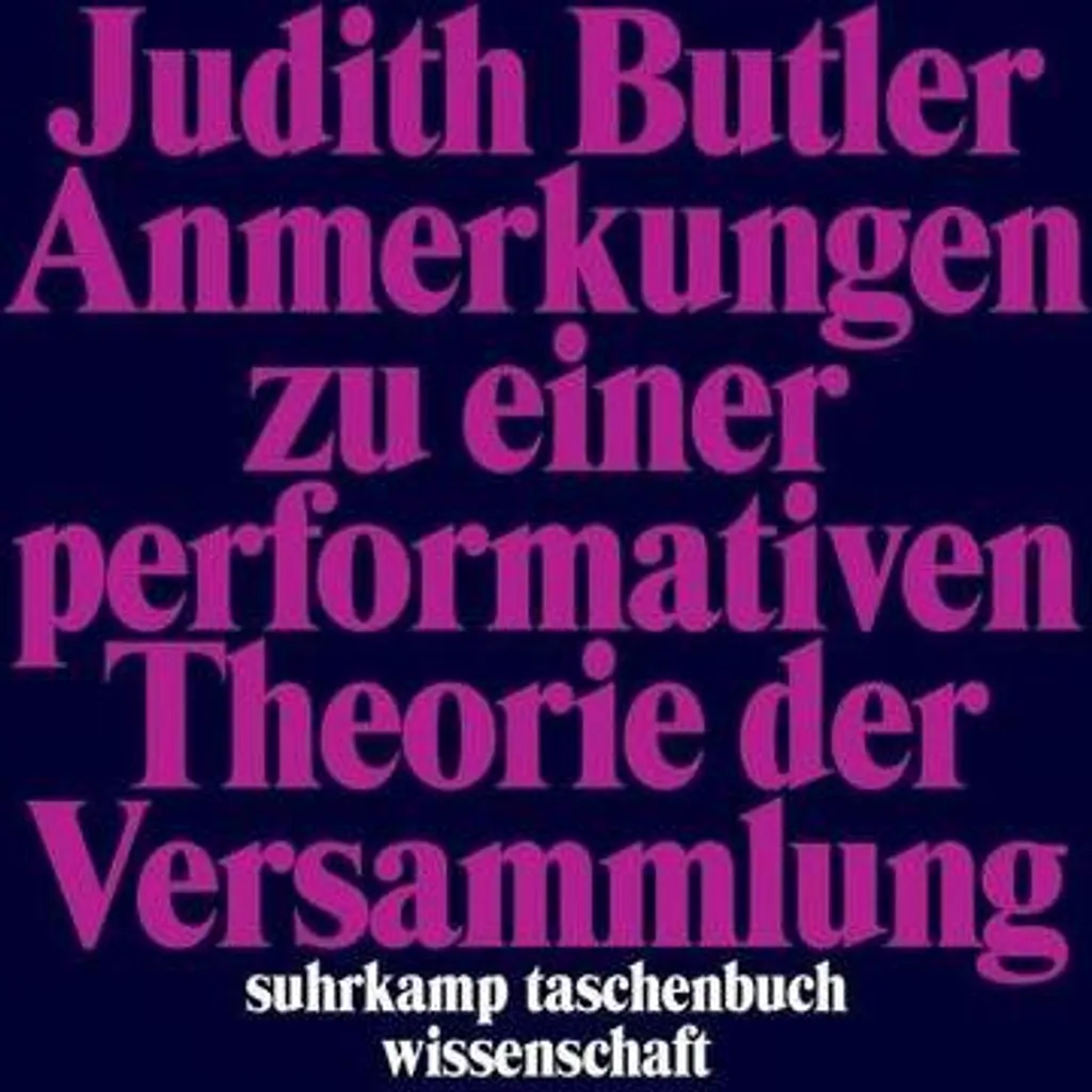 Théorie de la performance Judith Butler Livre Allemand Versammlung