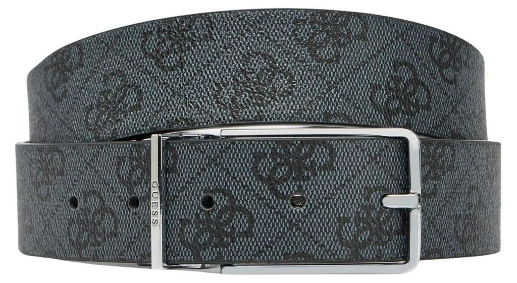 Guess - "Bmaglo" Gürtel für Herren, Rinderleder, wendbar NA1219 (L) (Grau)