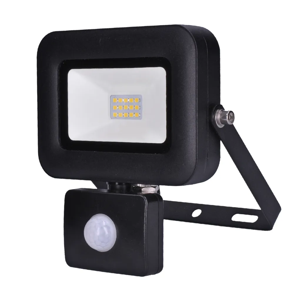 Faretto LED Esterno Solight PRO 10W Sensore PIR 850lm 5000K IP44