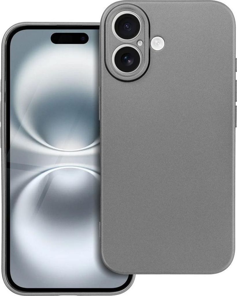 Handyhülle METALLIC passend für IPHONE 16 grau