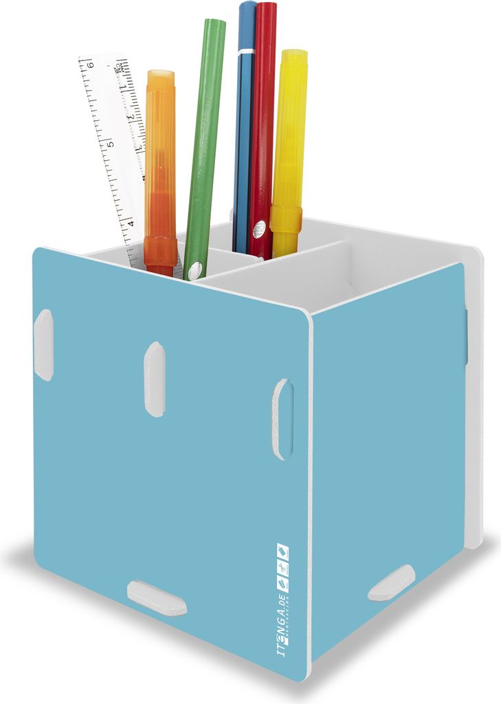 itenga Stifteköcher "nordic blue" steckbar aus Kunststoff