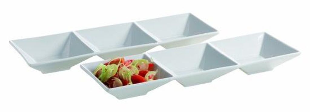 Dreiteiliger weißer Karton/Papierkoffer in 27,5 x 9 cm Größe, 2er Pack