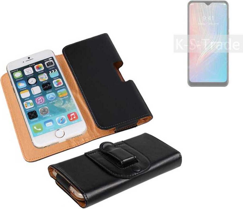K-S-Trade Schützhülle Handyhülle kompatibel mit HTC Wildfire X Holster Gürtel Tasche Schutzhülle Handy-Tasche Smartphone Case Seitentasche