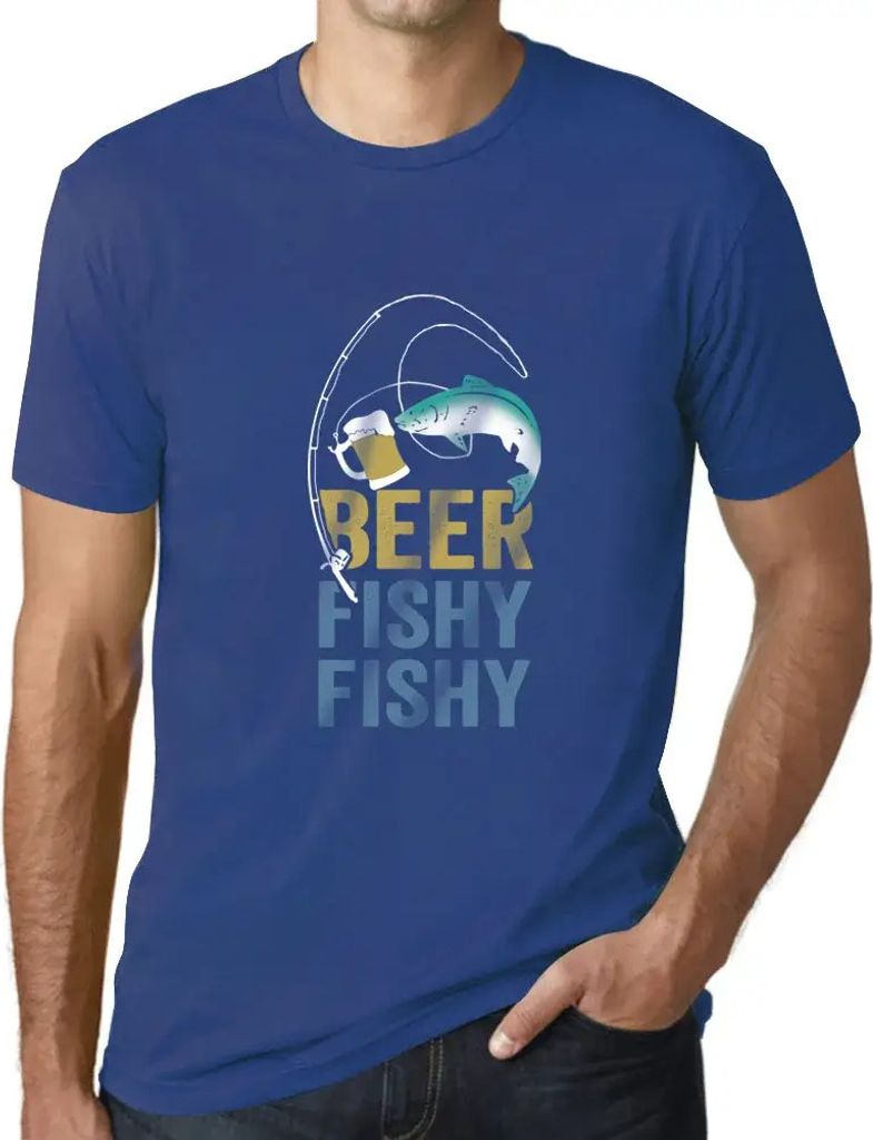 Herren Grafik T-Shirt Bier fischig fischig – Beer Fishy Fishy – Öko-Verantwortlich Vintage Jahrgang Kurzarm Lustige Druck Geburtstag Geschenk ...